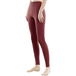 Libella Damen Lange Leggings bunt mit Hohe Taille Slim Fit Fitnesshose Sport aus Baumwolle 4108 Wein 3XL von Libella