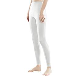 Libella Damen Lange Leggings bunt mit Hohe Taille Slim Fit Fitnesshose Sport aus Baumwolle 4108 Weiß 3XL von Libella