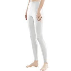 Libella Damen Lange Leggings bunt mit Hohe Taille Slim Fit Fitnesshose Sport aus Baumwolle 4108 Weiß L von Libella