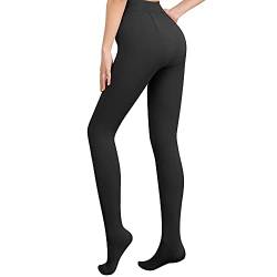 Libella Damen Thermo Strumpfhosen gefütterte Fleece Pantyhose Winter warm blickdichte Thermostrumpfhose Leggings Kuschel seamless dicke Plüsch Mehrfarbig 4152 Schwarz M von Libella