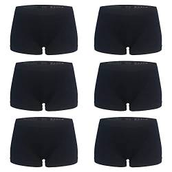 Libella Panties Damen Boxershorts Black Seamless Hipster Unterwäsche 6er Pack 3908 BL 2XL/3XL von Libella
