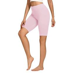 Libella Radlerhose Damen Kurze Leggings Baumwolle High Waist Shorts Blickdicht Sommer Sportshorts Rosa 4165 S von Libella