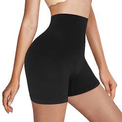 Libella Shapewear Damen Bauchweg Unterhose, Nahtlose Miederhose Damen Body Shaper, Hohe Taille Bauchweg Hose Damen Unter Kleid Rock Anti Scheuern 1er Pack Schwarz M/L von Libella