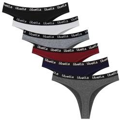 Libella Tanga Damen String Tanga Damen Set Baumwoll Tanga Damen 6er Pack 3207UN2 M von Libella