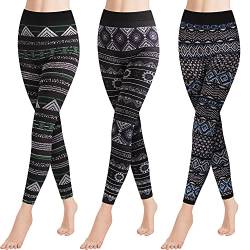 Libella Winterleggings Skinny Thermoleggings Laufhose Norweger mit Weihnachtsmotiven Teddy-Innenfleece Frauen/Mädchen 4145 G+H+I von Libella