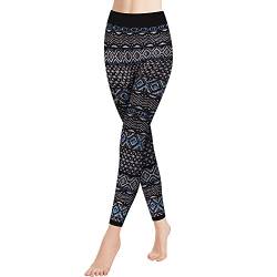 Libella Winterleggings Skinny Thermoleggings Laufhose Norweger mit Weihnachtsmotiven Teddy-Innenfleece Frauen/Mädchen 4145 G von Libella