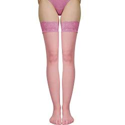 Libella halterlose Strümpfe Damen Sexy 20 Den mit Spitzenbund (5-8 cm) Stay up Nylonstrümpfe 2503 Pink S/M von Libella