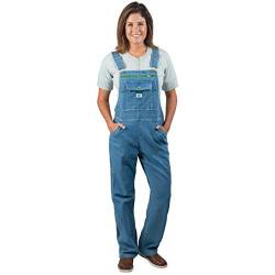 Liberty Damen Washed Denim Bib Overalls, Helle Stone-Waschung, X-Large von Liberty