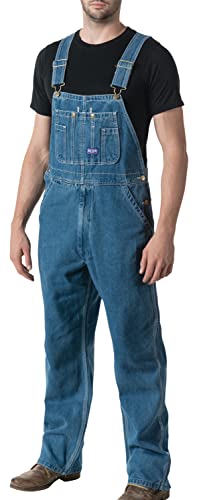 Liberty Herren Big Smith Lätzchen, Stonewashed Overalls, Stone Washed, 54W / 30L von Liberty