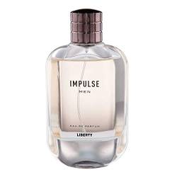 Liberty LUXURY Impulse Parfüm für Herren, Aromatic Tonic, Grapefruit, Exotische Gewürze, Sinnliche Moschusnoten, Lang anhaltender Geruch, Eau de Parfum (EDP) - (Impulse, 100ml / 3.4 oz) von Liberty