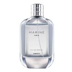 Liberty LUXURY Marine Parfümspray für Herren | Grapefruit, Leder, exotische Gewürze, sinnliche Mostnoten, lang anhaltender Geruch, Hergestellt in Frankreich, Eau de Parfum (EDP) - (Marine, 100ML) von Liberty