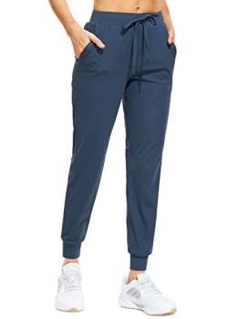 Libin Jogginghose Damen - Jogging Hose Sporthose Frauen| Sweatpants Slim Fit Freizeithose Lang| Fitness Trainingshose High Waist| Jogger Pants mit Taschen, Navy Blau, S von Libin