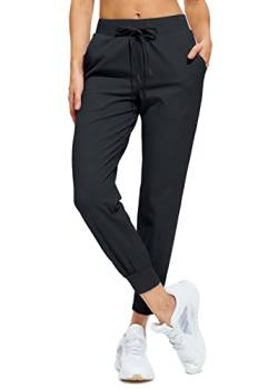 Libin Jogginghose Damen - Jogging Hose Sporthose Frauen| Sweatpants Slim Fit Freizeithose Lang| Fitness Trainingshose High Waist| Jogger Pants mit Taschen, Schwarz, M von Libin