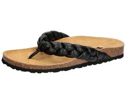 Lico Damen Bioline Trenza Hausschuhe, schwarz, 39 EU von Lico