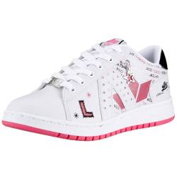 Lico Enie 160019, Damen Sneaker, weiss, (weiss-rosa-schwarz), EU 37 von Lico