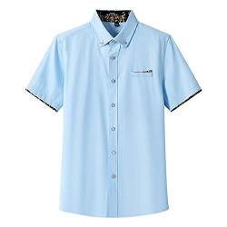 Herren T Shirt Männer Classic Stylisch Freizeithemden Einfarbig Tshirt Button Down Sommerhemd Reversausschnitt Kurze Ärmel Hemd Regular Fit Atmungsaktiv & Luftdurchlässig Businesshemd von Lidssacde