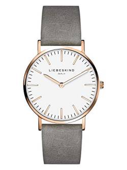 LIEBESKIND Damen Analog Quarz Armbanduhr mit Lederarmband LT-0085-LQ von Liebeskind