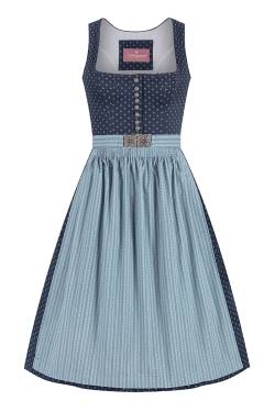 Midi Dirndl 70 cm dunkelblau hellblau Valerie 016552 von Lieblingsgwand