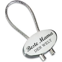 Lieblingsmensch Schlüsselanhänger Beste Mama der Welt - ein tolles Geschenk und Glücksbringer (Schlüsselanhänger mit Gravur, inklusive Schlüsselring), Robuste und filigrane Lasergravur von Lieblingsmensch