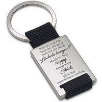 Lieblingsmensch Schlüsselanhänger Bist du traurig - ein tolles Geschenk und Glücksbringer (Schlüsselanhänger mit Gravur, inklusive Schlüsselring), Robuste und filigrane Lasergravur von Lieblingsmensch