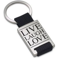 Lieblingsmensch Schlüsselanhänger Live Laugh Love - ein tolles Geschenk und Glücksbringer (Schlüsselanhänger mit Gravur, inklusive Schlüsselring), Robuste und filigrane Lasergravur von Lieblingsmensch