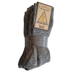 Lieblingsstrumpf24 by Koronowski 3 Paar Norweger Socken 80% Wolle Schwarz Grau Blau mit Plüschsohle super Warm (39, 42 Grau) von Lieblingsstrumpf24 by Koronowski