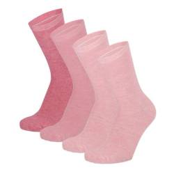 Lieblingsstrumpf24 by Koronowski 8 Paar Bambus Socken ohne Naht Kinder Junge Mädchen Basic-Socken Öko-Tex Standard 100 (31-34, MULTI PINK) von Lieblingsstrumpf24 by Koronowski