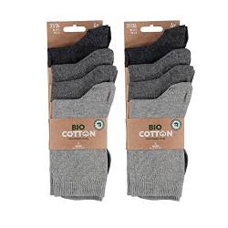 Lieblingsstrumpf24 by Koronowski 8 Paar Bio Baumwolle Socken ohne Naht Kinder Junge Mädchen Basic-Socken Öko-Tex Standard 100 (23-26, MULTI GREY) von Lieblingsstrumpf24 by Koronowski