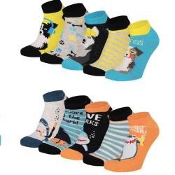 Lieblingsstrumpf24 10er Pack Socken Kinder Jungen Mädchen Baumwolle (Sneaker Socken Jeans Mix 23-26) von Lieblingsstrumpf24