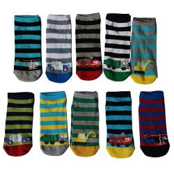 Lieblingsstrumpf24 10er Pack Socken Kinder Jungen Mädchen Baumwolle Öko-Tex Standard 100 (35-38, Sneaker Socken Motiv Boy) von Lieblingsstrumpf24