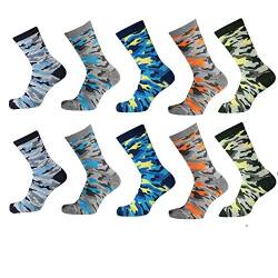 Lieblingsstrumpf24 10er Pack Socken Kinder Jungen Mädchen Baumwolle Öko-Tex Standard 100 (Camouflage Mix Special 39-42) von Lieblingsstrumpf24