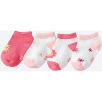 Baby-Mädchen-Sneaker-Socken mit niedlichem Muster, 4er-Pack von Liegelind