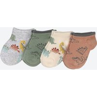 Baby-Sneaker-Socken mit Dino-Muster, 4er-Pack von Liegelind