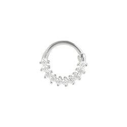 Lieson 1 Stück Nasenring Piercing Tragus Piercing Silber 925 16G Nasenpiercing Hoop Elegant Creolen Zirkonia Piercing Septum Knorpel Tragus Helix Ohrringe Silber von Lieson