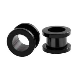 Lieson Ear Flesh Tunnel, 2 Stück Tunnel Chirurgenstahl Schwarz Creolen 2mm Tunnel Schwarz von Lieson