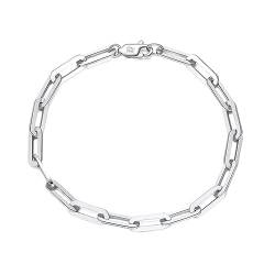 Lieson Silber Armband Damen Herren 925, Gliederarmband Geometrisch Kette 4.5MM Breite Silber 19CM, Geburtstag Muttertag Weihnachten Geschenk für Mama Ehefrau Freundin von Lieson