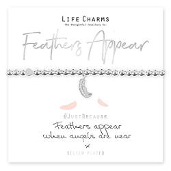 Life Charms Armband Feathers Appear When Angels Are Near von Life Charms