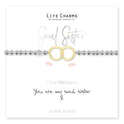 Life Charms Armband mit Aufschrift "You Are My Soul Sister". von Life Charms