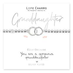 Life Charms Armband mit Aufschrift "You are a Gorgeous Granddaughter" von Life Charms