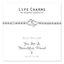 Life Charms Versilbertes Armband „Beautiful Friend“ von Life Charms
