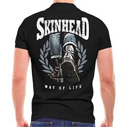 Herren Poloshirt Polohemd Skinhead Way of Life Boots (mit Rückendruck) von Life Is Pain