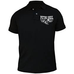 Life Is Pain Herren Poloshirt Polohemd Petri Heil Echte Männer (mit Rückendruck) von Life Is Pain