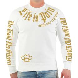 Life Is Pain Herren Pullover Gold No Fight No Glory Größe S - 5XL von Life Is Pain