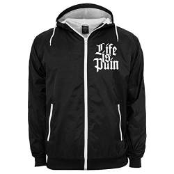 Life Is Pain Herren Windbreaker Regenjacke Marke Kapuze Hardcore tattoo ink von Life Is Pain