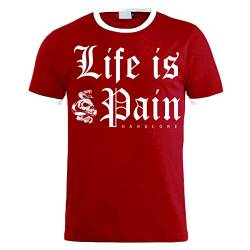 Life Is Pain Männer T-Shirt Hardcore (mit Rückendruck) Größe S - 5XL von Life Is Pain