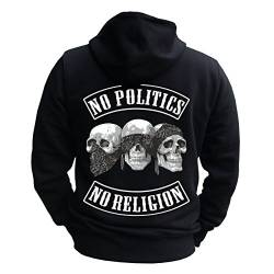 Life Is Pain Männer und Herren Kapuzenjacke No Politics No Religion (mit Rückendruck) Größe S - 8XL von Life Is Pain