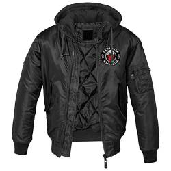 Life Is Pain Männer und Herren MA1 Bomberjacke mit Kapuze gefüttert Winter Version La Familia FCK WORLDWIDE Größe S bis 5XL von Life Is Pain