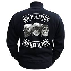 Männer und Herren Freizeitjacke No Politics No Religion mit Rückendruck von Life Is Pain