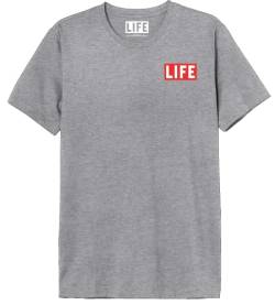 Life Magazine Herren Melifemts001 T-Shirt, Grau meliert, L von Life Magazine