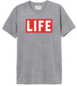 Life Magazine Herren Melifemts002 T-Shirt, Grau meliert, L von Life Magazine